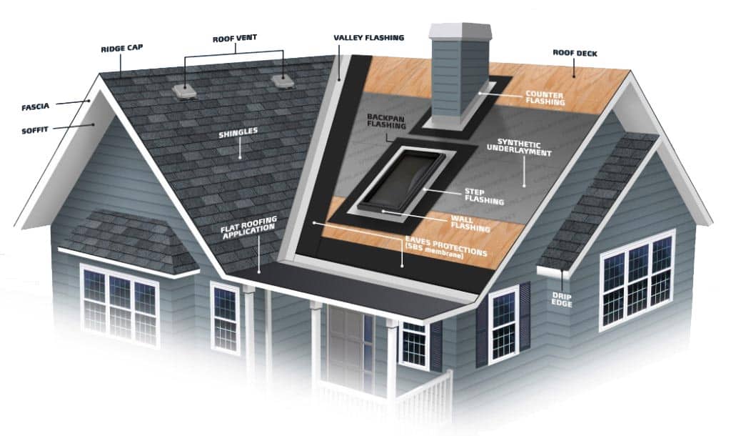 Anatomy of a Residential Roof Diagram